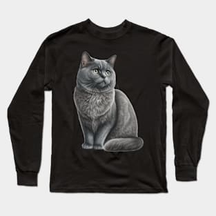 British Shorthair: The Classic and Cute Feline Long Sleeve T-Shirt